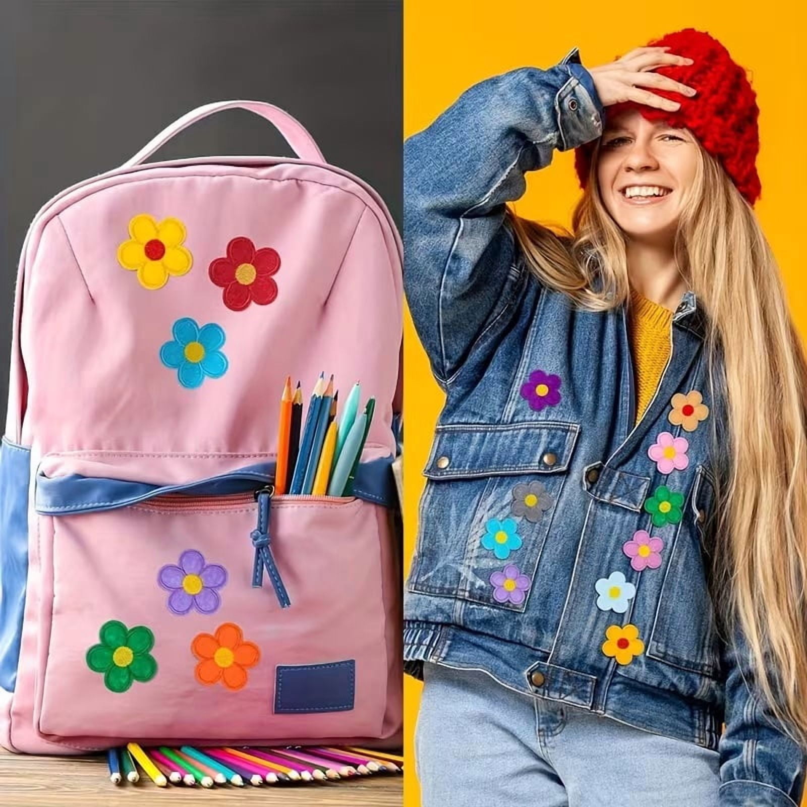 12 Multi-Color Flower Embroidered Patch Badges for Clothing, Bags, Toys, Shoes, Hats, and Home Textiles