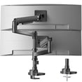 thumbnail image 1 of Brazo de doble monitor WALI para pantallas curvas de 17 a 49 pulgadas, de alta resistencia, 1 of 7