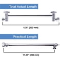 thumbnail image 2 of Adjustable Shower Arm Extension Brass Shower Head Extension Arm with High Polished Chrome Finish 11+ Inch, 2 of 7