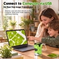 thumbnail image 4 of Microscope for Kids Adults Pocket Microscope, 2" Handheld Microscope Toys for Indoor Outdoor Educational Boys Girls with LED Lights TF Card, Green, 4 of 7