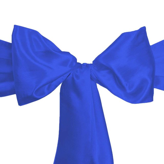 LinenTablecloth Satin Sash (10-Piece) Royal Blue