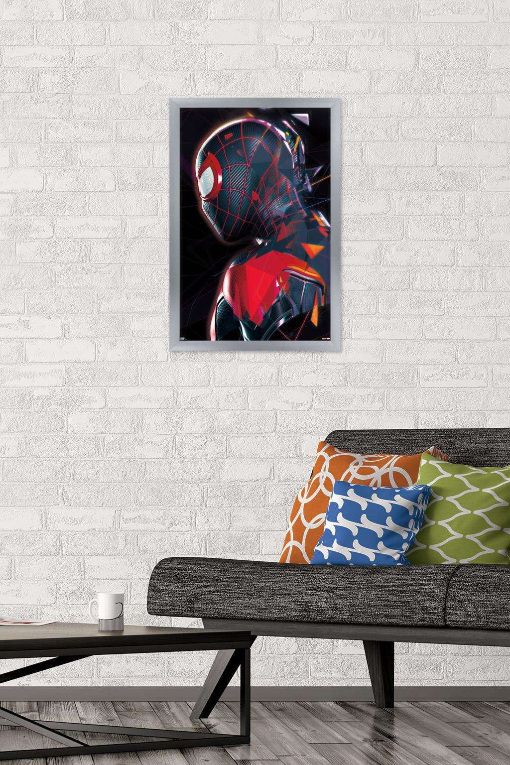 Marvel's Spider-Man: Miles Morales - Profile Wall Poster, 14.725" x 22.375", Framed