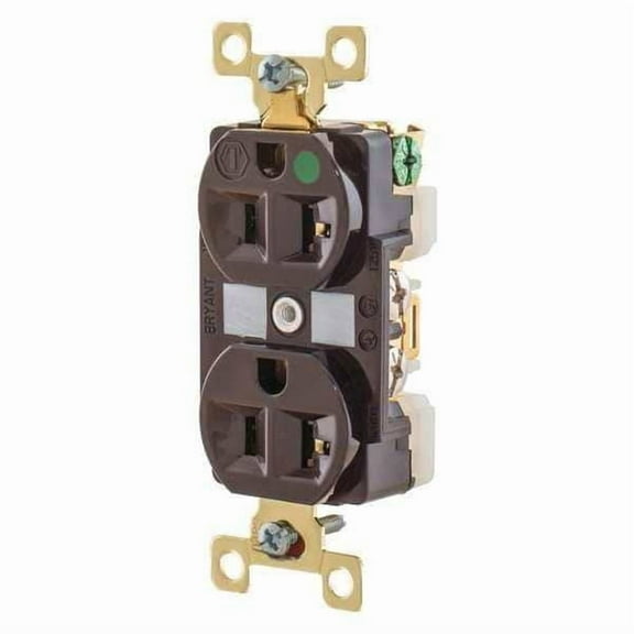 Bryant Receptacle,Brwn,20A,Nylon,1.0 HP,2 Poles BRY8300