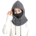 thumbnail image 1 of Comfortable Winter Scarf Ladies Integrated Hat Thick Warm Soft Fabric Windproof Quick-drying Cozy Elastic Ear Neck Head Protection, 1 of 8