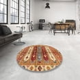 thumbnail image 4 of Ahgly Company Machine Washable Indoor Square Abstract Red Area Rugs, 3' Square, 4 of 7