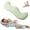 Green, variant on Pea Pod Body Pillow for Side Sleepers, S-Shaped Cooling Full Body Pillow, Long Bolster Hug Pillow for Hip, Knee, Back & Leg Support, Washable Cove