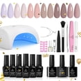 thumbnail image 1 of Kit de esmaltes de uñas en gel Beetles con luz UV, 6 colores, 1 of 7