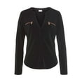 thumbnail image 4 of LASCANA Women's Zipper Detail Blouse Shirt Zipper, 4 of 5
