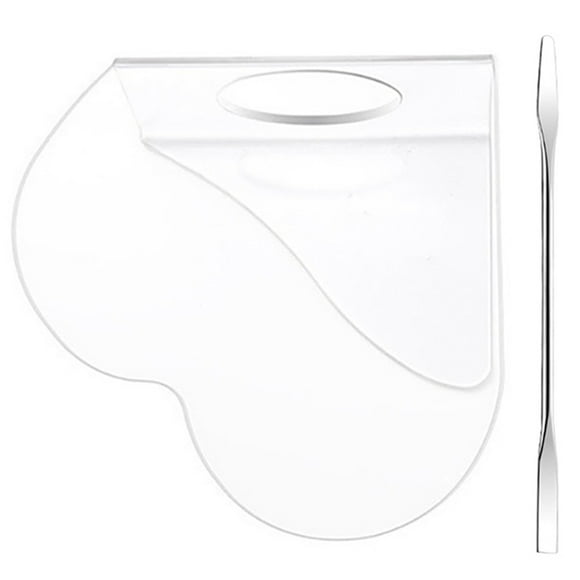 BRIGHTFUFU 1 Juego de paleta de mezcla de maquillaje en forma de corazón, plato de mezcla de bases, plato de mezcla de maquillaje acrílico con espátulas