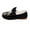 Black, variant on Mostsola Mary Jane Shoes Women Suede Embroidery Floral Dressy Bowknot Slip on Ballet Flats Shoes