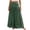 Green, variant on longantii Women's Maxi Skirts Cotton Linen Flowy Skirt Modern Fit A-Line Pleated Outfits Spring Vacation Streetwear Pink L