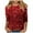 Red#, variant on Fmbrln Womens Plus Size 3/4 Sleeve T-Shirts Fashion Crew Neck Basic Tops Casual Loose Polka Print Tees Blouse Multicolor XL