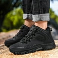 thumbnail image 4 of IUJSOY Hiking Boots for Men Waterproof High Top Lace up Outdoor Sneakers Anti-Slip Ankle Boots, 4 of 6