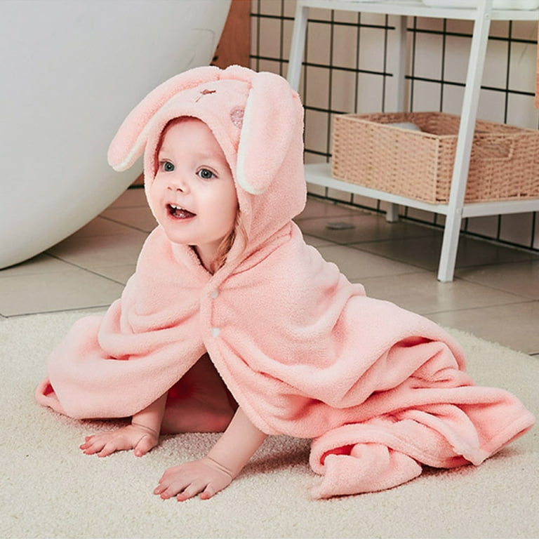drying baby after bath towel wrap newborn