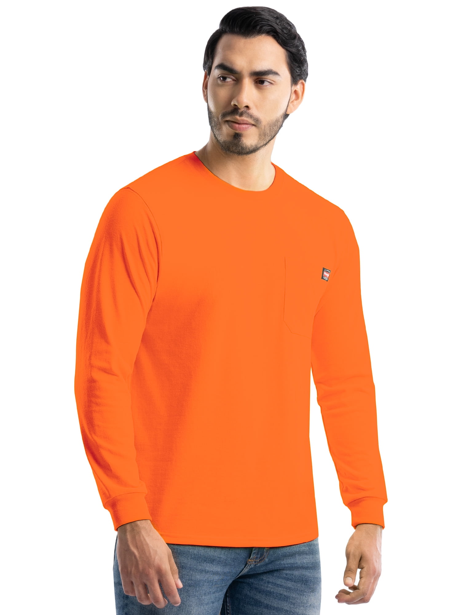 Wrangler Workwear Men's Long Sleeve Heavyweight Pocket T-Shirt, Size S-3XL (Men's and Big Men's)