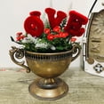 thumbnail image 1 of TEHAUX Metal Urn Planter Golden Iron Dried Flower Storage Parties 1Pcs, 1 of 4