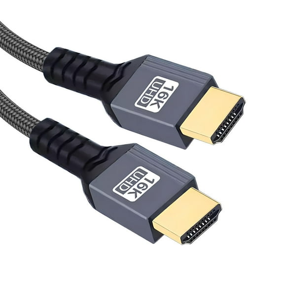 CY 16K 8K UHD HDMI 2.2 Version Type-A Male to HDMI Male HDTV Cable for HDTV Desktop Laptop Monitor (100cm)