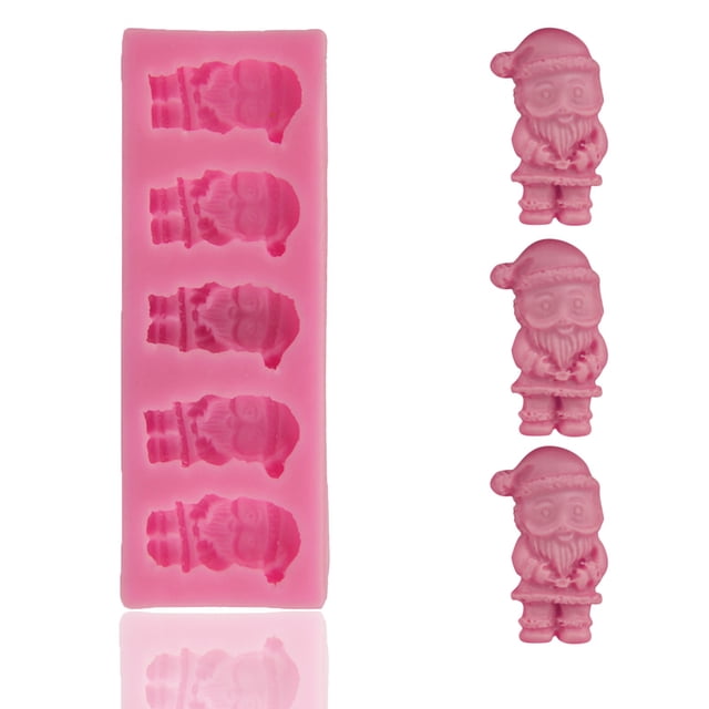 Xihbxyly Herramienta de Decoración Navideña, Manualidades de Resina, Fácil de Desmoldar y Limpiar, Indeformable y de Alta Elasticidad, Manualidades Caseras, Diseños de Papá Noel y Alce, Tamaño 11,7 X