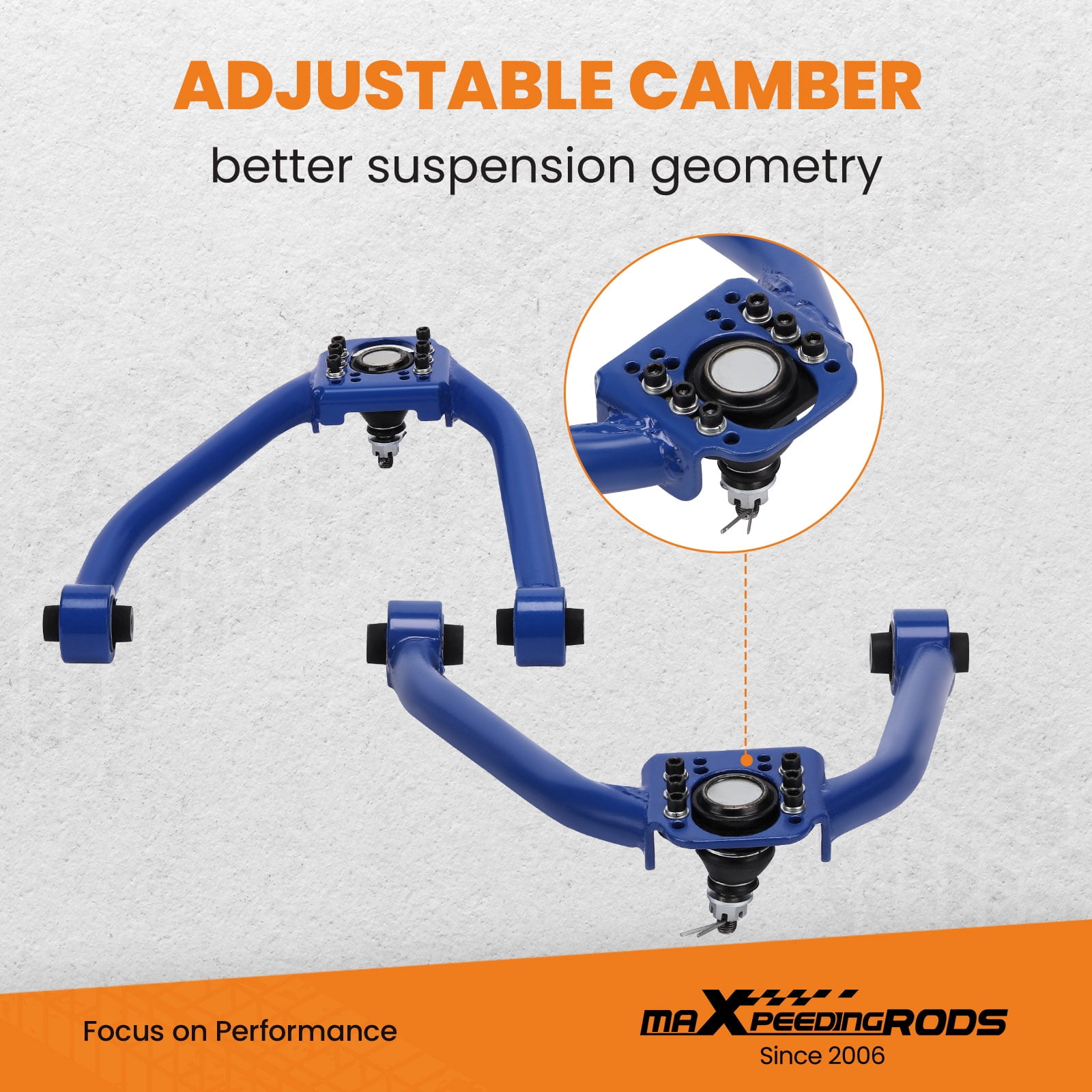 Maxpeedingrods 2pc Adjustable Front Upper Camber Control Arms Kit for Nissan 350Z Z33 2003-2009