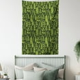 thumbnail image 4 of Sage Tapestry, Patterned Green Leaves Nature Inspired Composition Fresh Trees Woodland, Wall Hanging for Bedroom Living Room Dorm Decor, 60W X 80L Inches, Apple Green Dark Green, by Ambesonne, 4 of 5