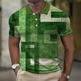 thumbnail image 3 of Men's Polo Shirts Colorful Plaid Pattern Clothing Oversized Casual Short Sleeve T-Shirt Summer Harajuku Tops Street Retro Shirts, 3 of 5