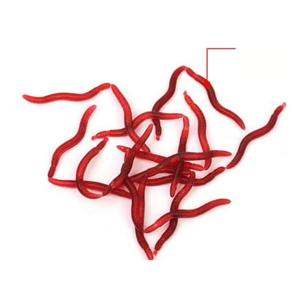 Fake Worms Clamworm Bait 5 Pcs Soft Swimbait Lures Fishing Artificial Red