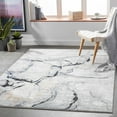 thumbnail image 3 of Hauteloom Fremantle Living Room, Bedroom Area Rug - Modern - Gray, Beige - 7'10"-Round, 3 of 20