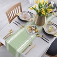 thumbnail image 5 of Sage Green Stripes Table Runner 13.8x71inch Modern Art Waterproof Table Cloth Holiday Kitchen Dining Table Decorations for Indoor Outdoor Home Party Coffee, 5 of 8