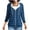 Blue, variant on Cardigan for Women Long Sleeve Women's Daily Printed Raglan Sleeve Long Sleeve Sweater Fashion Casual Hooded Pocket Zipper Top Hot Pink S