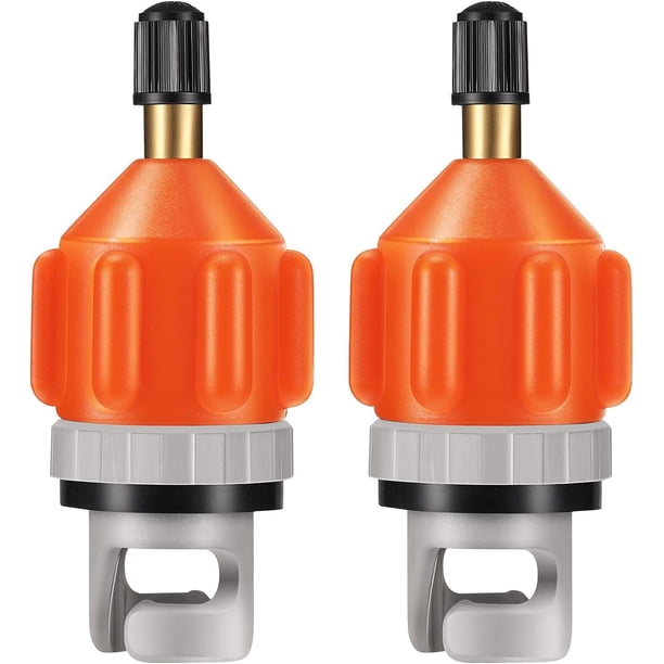 Adaptador de bomba de tabla de remo de 2 piezas, adaptador convertidor inflable, válvula de tabla de paleta, adaptador de boquilla de aire, accesorios de adaptador de válvula de aire
