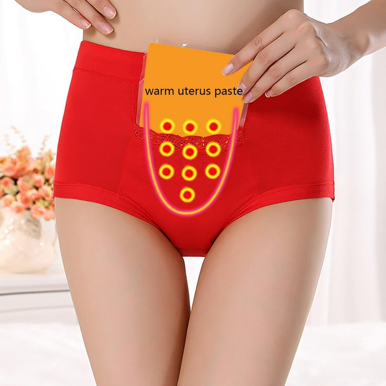 Baqcunre Women Plus Size Menstrual Period Bamboo Fiber Pocket Warm