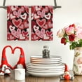 thumbnail image 2 of Sm:)e Valentine's Day Kitchen Dish Towels, 18x26 Inch, Set of 2, Pink Red Hearts, 2 of 6