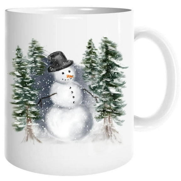 Snowman Ceramic Mug Snowman Mug Winter Mug Coworker Gift Ceramic Mug Coffee Mug Snow man Coffee Cup H1oliday Gift Ideas
