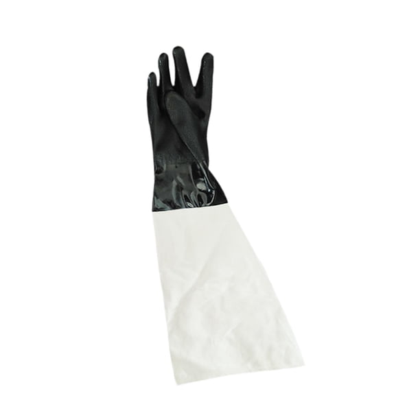 Guante de protección para trabajos de arenado multiusos reutilizable, longitud 60 cm Derecha