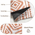 thumbnail image 6 of Round Rugs 3Ft, Orange Boho Round Area Rug Washable Indoor Throw Carpet, Vintage Southwestern Geometric Stripes Small Non Slip Circle Rug for Bedroom Living Room Home Decor Aesthetic, 6 of 8