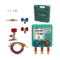 thumbnail image 1 of Manómetro de colector digital de refrigeración Manómetro de freón Manómetro de colector de A/C Conjunto de medidores, 1 of 8