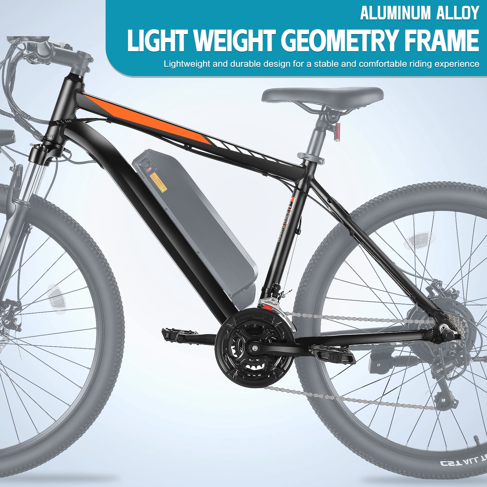 Elifine 27.5" Electric Mountain Bike for Adult 500W Electric Bicycle with 48V 10.4Ah Long-Lasting Battery, LCD, Lockable Suspension Fork, 5 Riding Modes, 21 Speed Mountain Ebike, UL2849