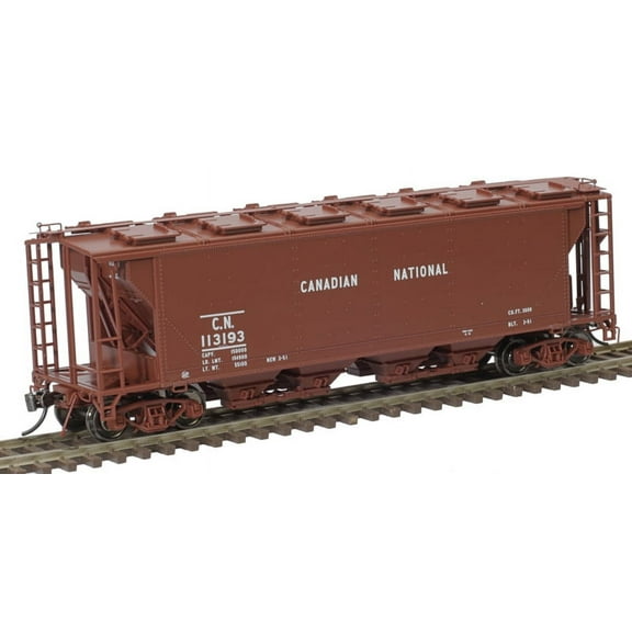 Atlas HO Scale Slab-Side Covered Hopper Canadian National/CN #113193 (12-Hatch)