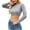 Gray, variant on hotojiny Womens Cropped Sweaters Crew Neck Long Sleeve Casual Sweater Fall Fashion Cable Knit Pullover Tops