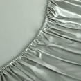 thumbnail image 6 of PiccoCasa Satin Sheet Set 4 Pcs Polyester Silky and Soft Sheets Ash Gray Queen, 6 of 7
