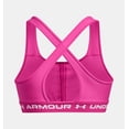 thumbnail image 2 of Top deportivo Under Armour Crossback impacto medio para mujer, rosa, 2 of 9