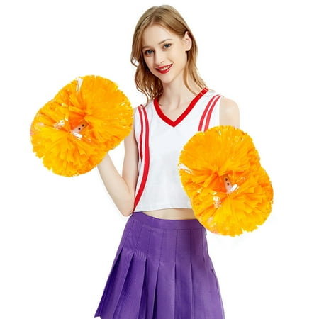 

Cheerleading Handheld Colorful Flowers Sports Activities Performance Cheering Supplies Round Colorful Practical Material Lightweight Handle Design Off