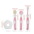 thumbnail image 3 of Qiilu Baby Toothbrush, Baby Toothbrush Set,Baby Infant Soft Teether Training Toothbrush Newborn Teeth Care Cleaning Tongue Scraping Set, 3 of 3