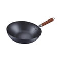 thumbnail image 2 of Pan con la de frito de hierro fundido Wok sin recubrimiento Freedphera Bottom Fry Fry Sáute Pan para comida Freing Stewing Meat Sin tapa, 2 of 8