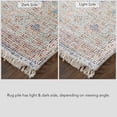 thumbnail image 5 of Feizy Caldwell Transitional Distressed, Ivory/Blue/Red, 3'6" x 5'6" Accent Rug Handmade Sheen Bohemian & Eclectic Medallion Floor Rug for Living room Bedroom, 5 of 9