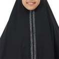 thumbnail image 3 of WOYY Toddler Girls Casual Solid Long Sleeve Abaya with Hijab Outfits, 2-Piece, Sizes 2-3T, 3 of 5