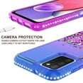 thumbnail image 5 of Samsung Galaxy A03S Case Liquid Quicksand Glitter Cute Phone Case Clear Bling Diamond Shock Protective Cover for Girls Women - Purple/Blue, 5 of 5