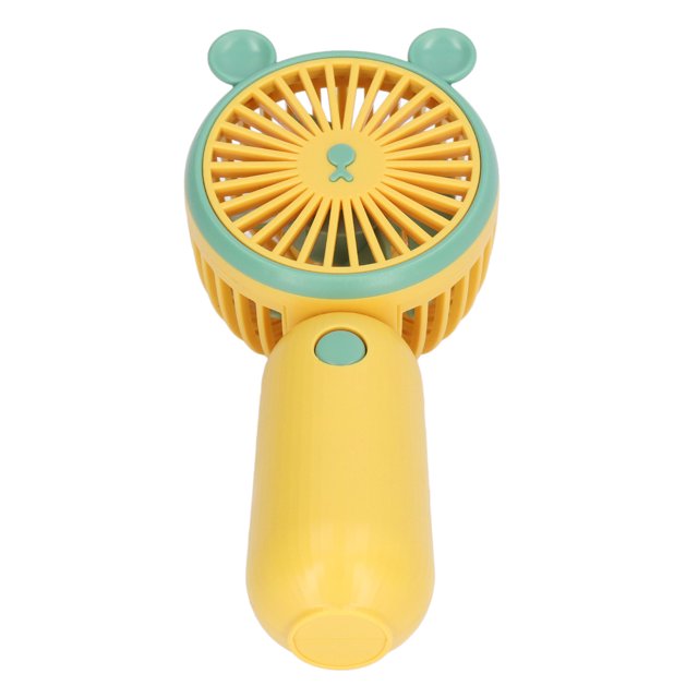 Ventilador de mano con forma de oso, Mini ventilador portátil recargable por USB con mango ergonómico, para viaje a casa