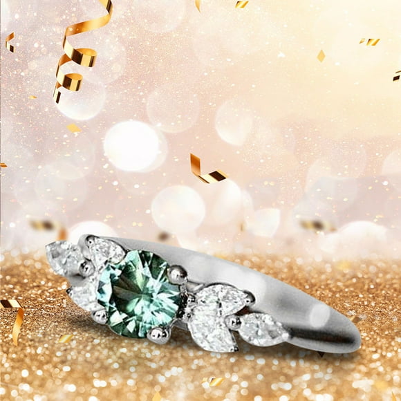 EGNMCR Rings Fashion Ring With Diamond Ring Natural White Romantic Wedding Jewelry Size 10 Ring ring
