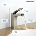 thumbnail image 3 of Dyconn Faucet VS1H28A-BN Conway Single-Handle Waterfall Vessel Bathroom Faucet, Brushed Nickel, 3 of 7